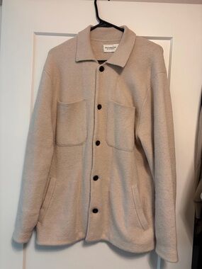 Abercrombie & Fitch Men’s Cream & Black Cardigan Sweater - M